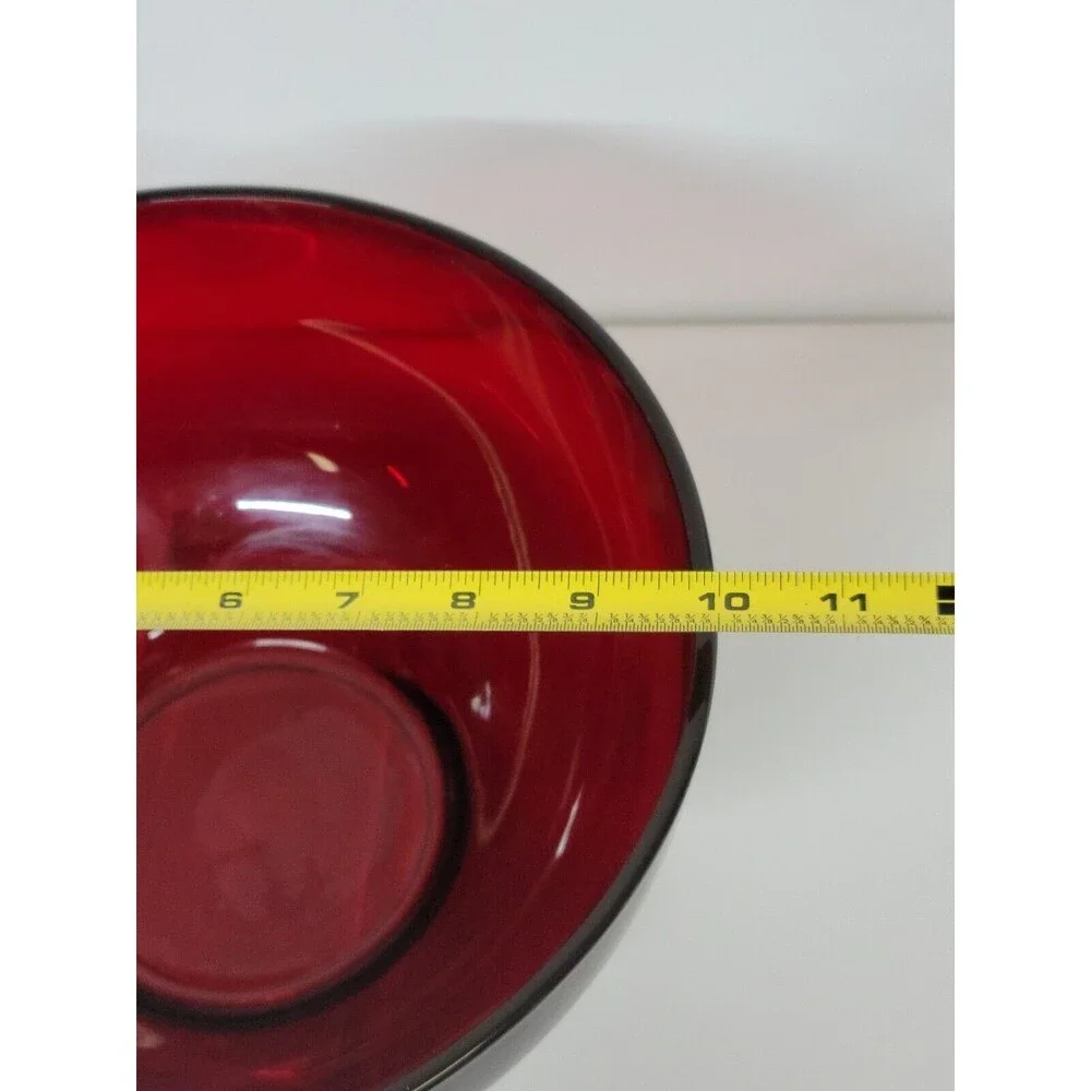 Vintage Hazel Atlas Ruby Red Glass Bowl